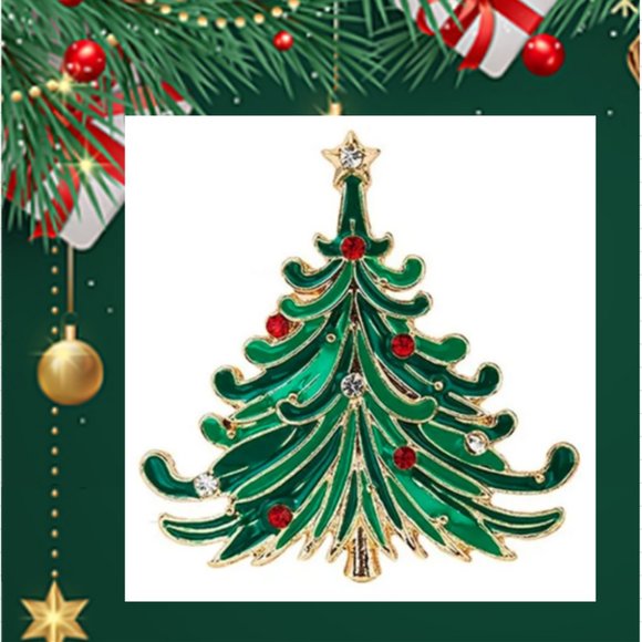 🍏50% OFF/3+...Christmas Tree Brooch - Picture 1 of 11